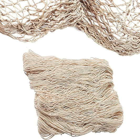 Natural Cotton Fish Net for Mermaid & Pirate Party, Beach Table Cover