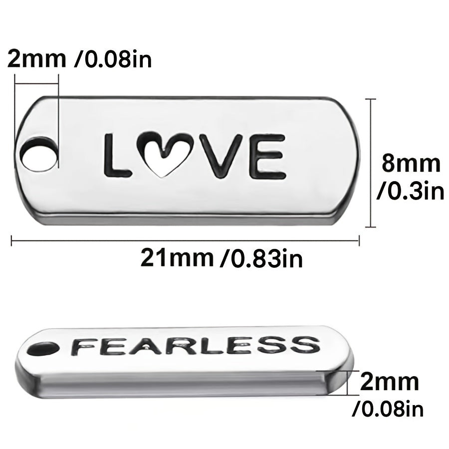 80pcs Word Charms Pendants for DIY Jewelry Making
