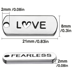 80pcs Word Charms Pendants for DIY Jewelry Making