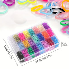 1500pcs Elastic Hair Ties Hair Bands Box Package For Girls