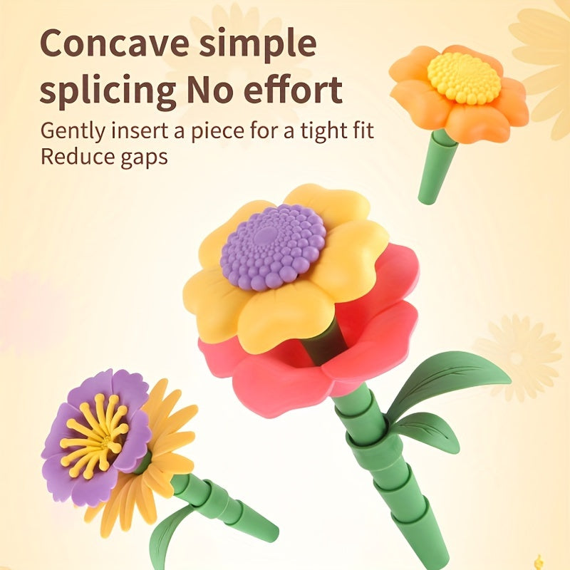 Kids DIY Flower Arrangement Building Blocks Set Creative Garden Construction Toy