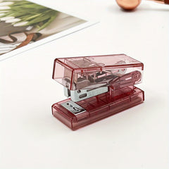 Transparent Mini Stapler Student Stationery Portable Small Mini Stapler