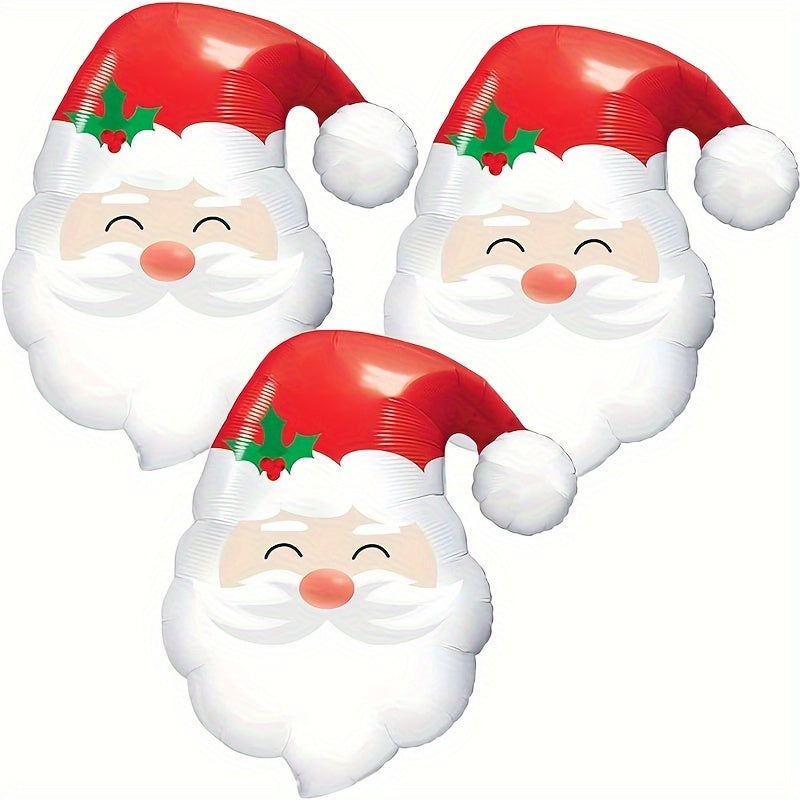 Santa Claus Head Foil Balloons for Christmas Party Decorations