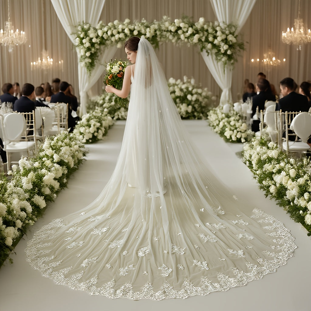 Bridal Veil Wedding Veil with Cathedral Train Nylon V293