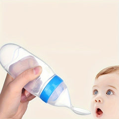 Baby Silicone Squeeze Spoon Rice Paste Feeder