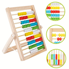 Educational Wooden Abacus for Kids with Multicolor Beads