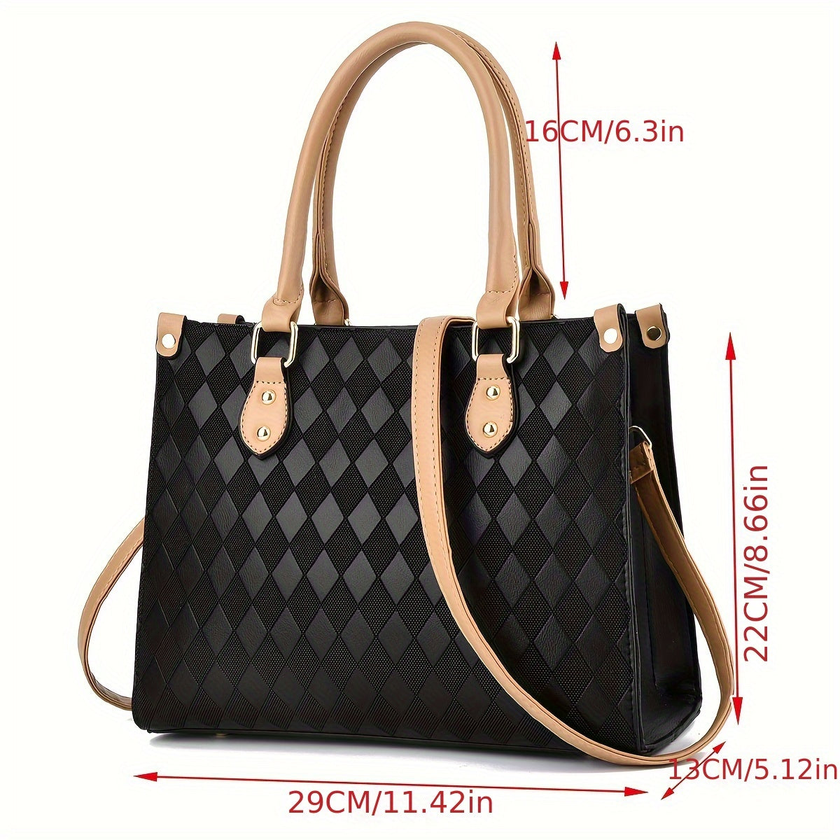 Large Capacity Business Handbag PU Tote Bag