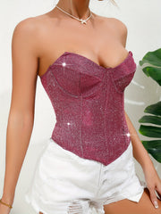 Strapless Strappy Corset Bustier Tummy Control Slimming Body Shaper