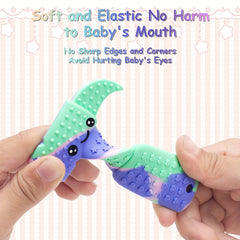 6pcs Baby Boy Toys Silicone Chew Teether Toddler Toys Baby Molar Teether