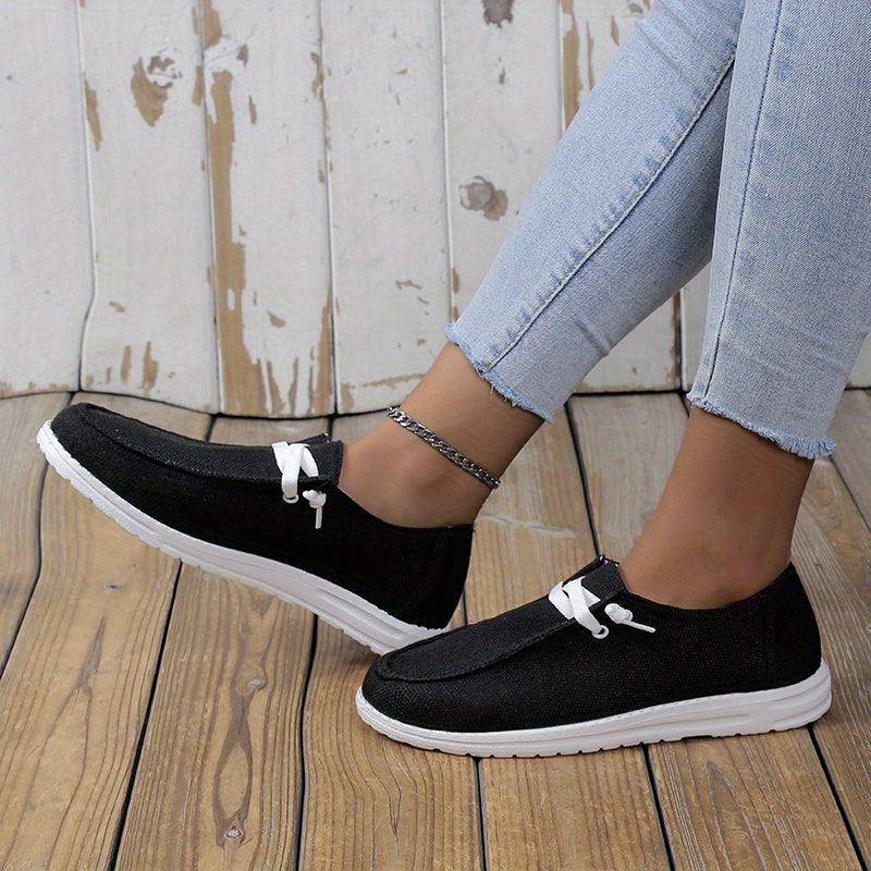 Women's Canvas Low Top Lace Up Shoes Lightweight