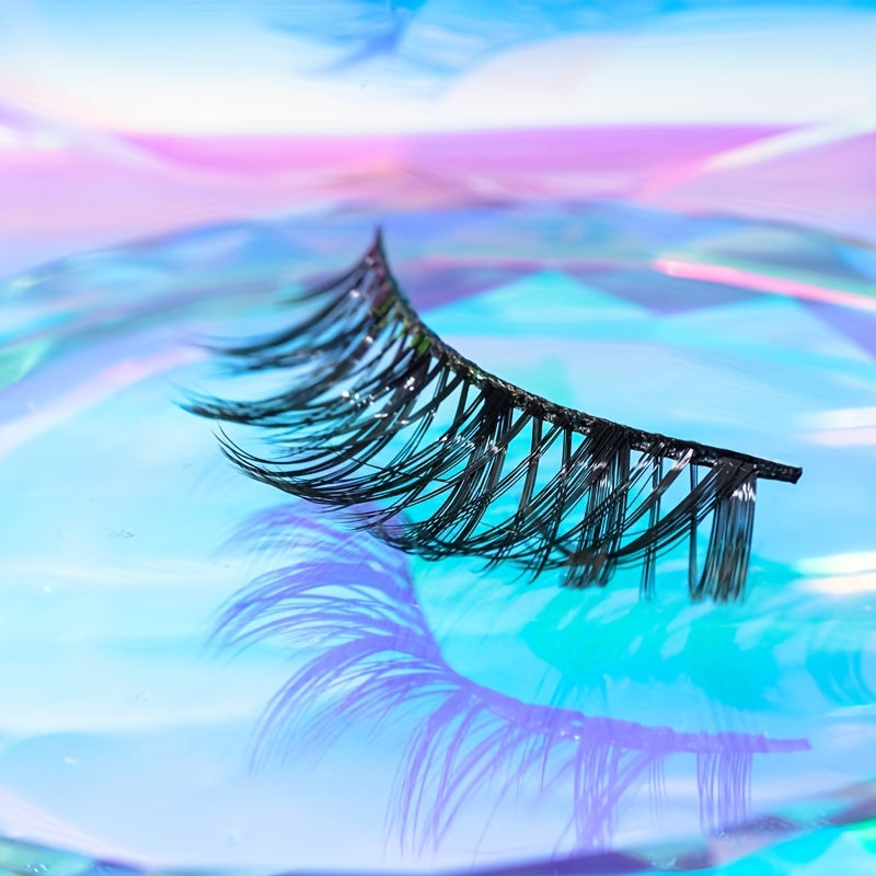 4 Pairs Fishtail False Eyelashes 18mm Tail Fluffy Volumized Cross Lashes