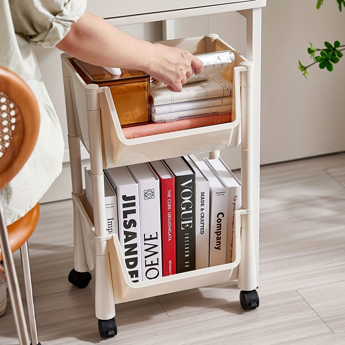 Sundries Storage Rack Kitchen Bedroom Shelf Small Cart Bookshelf