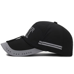 Men's Sunshade Fishing Hat with Long Eaves, Windproof Rope
