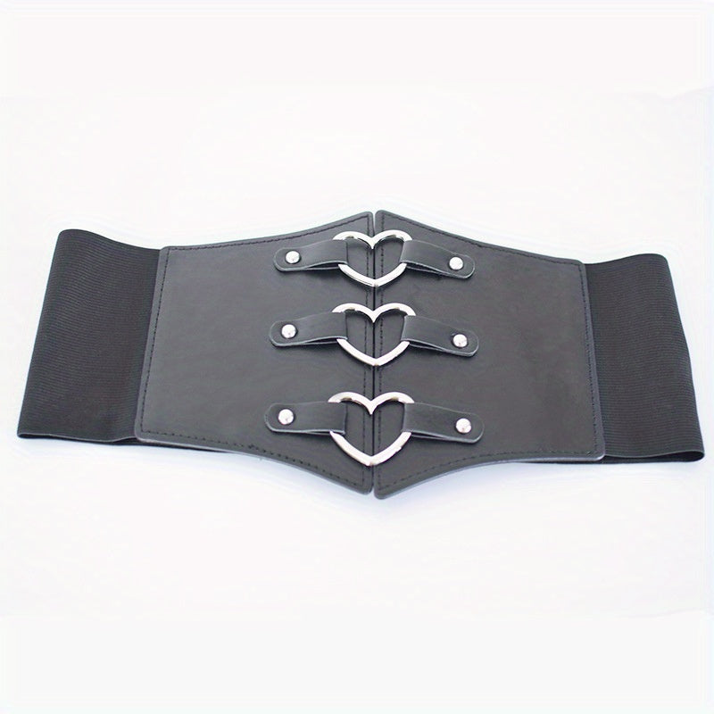 Heart Elastic Cinch Waist Belt Shirt Accessory