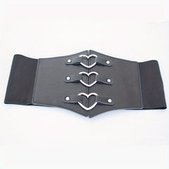 Heart Elastic Cinch Waist Belt Shirt Accessory