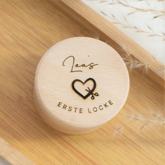 Personalized Wooden Keepsake Box for Baby's First Hair, Umbilical Cord, & Milk