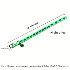 Reflective Pet Collar w/ Bell for Small Dogs/Cats