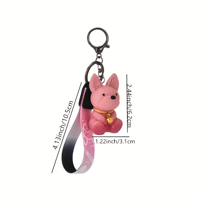 Changing Fang Puppy Keychain Schoolbag Pendant Doll Couple Car Keychain