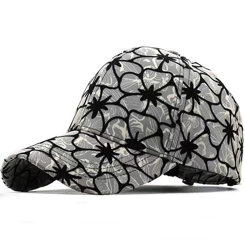 Flower Pattern Baseball Cap Lightweight Sun Hat Adjustable Dad Ha