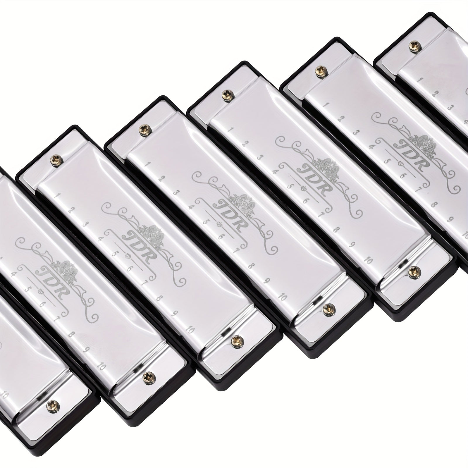 JDR Harmonica Set Key C D E F G A Bb 10 Holes 20 Tones Diatonic Mouth Organ