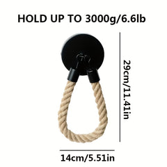 Wall Mounted Paper Towel Rack Matte Hemp Rope Paper Towel Holder
