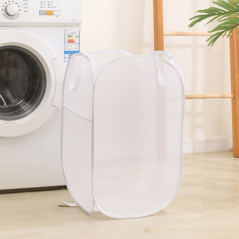 1pc Mesh Laundry Basket Portable Laundry Basket Foldable Easy To Open