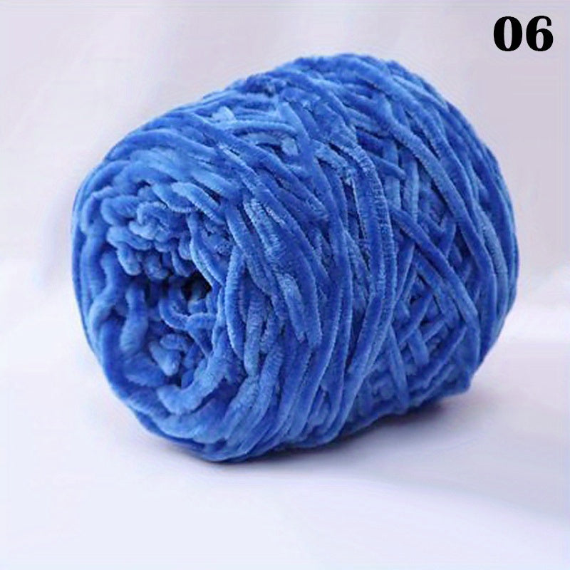 Chenille Golden Velvet Hand Knitted Wool 100g pc
