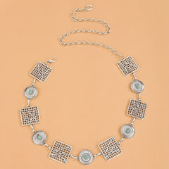 Boho Western Turquoise Disc Waist Chain Body Chain