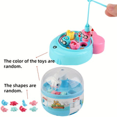 Mini Dinosaur & Fishing Machines Set with Clockwork - Travel Toy