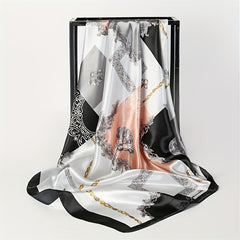 Vintage Silk Scarf Square Neckerchief Women Casual Shawl