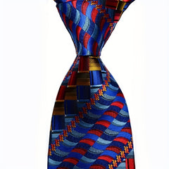 Men's Striped Floral Jacquard Necktie Business Wedding Party Great Gift