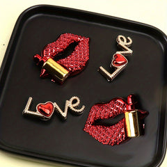 Red Bling Shoe Decorations Shoe Accessories