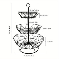 Iron Fruit Basket Golden Living Room Snack Candy Storage 1 Layer