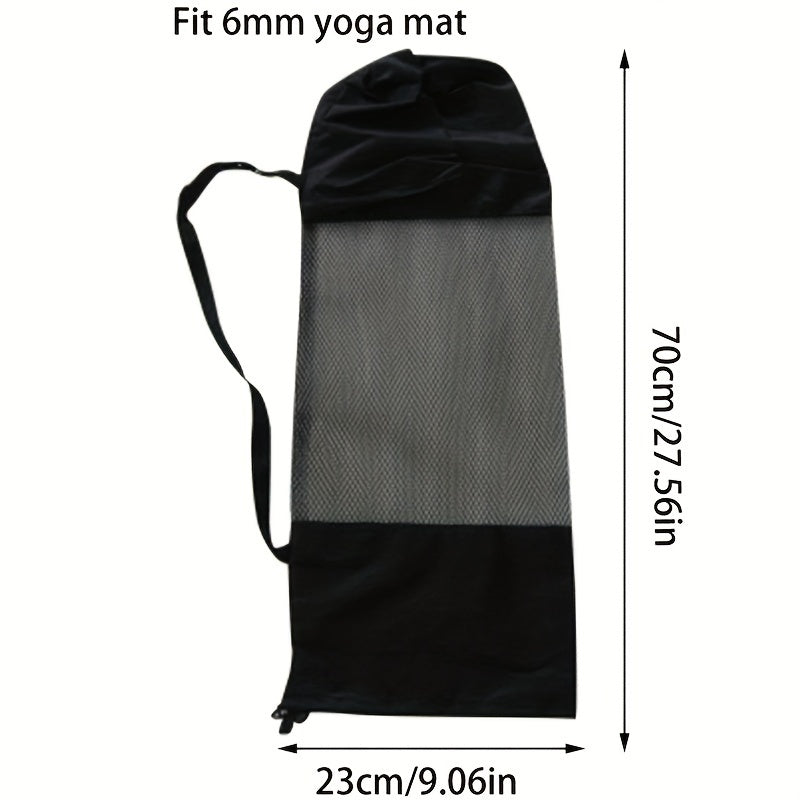 Breathable Drawstring Yoga Mat Mesh Bag