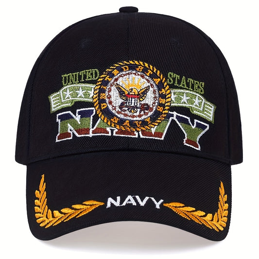 Classic Letter NAVY Embroidered Cotton Baseball Cap Men Women Sunscreen Truc