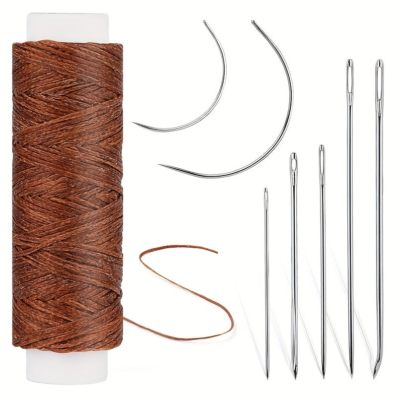 32 Yards Waxed Thread & Leather Needles - Upholstery & Leather Repair