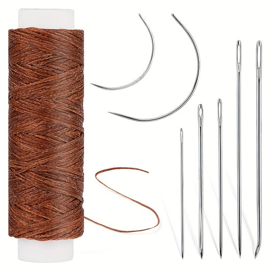 32 Yards Waxed Thread & Leather Needles - Upholstery & Leather Repair
