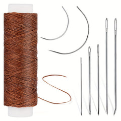 32 Yards Waxed Thread & Leather Needles - Upholstery & Leather Repair