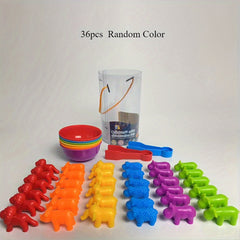 Kids' Rainbow Dino Counting & Classification Math Toy Set