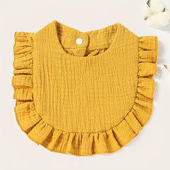 Baby Pure Cotton Ruffled Bib For Infant