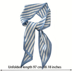 Light Crackle Flower Scarf Ribbon Satin Hair Accessory