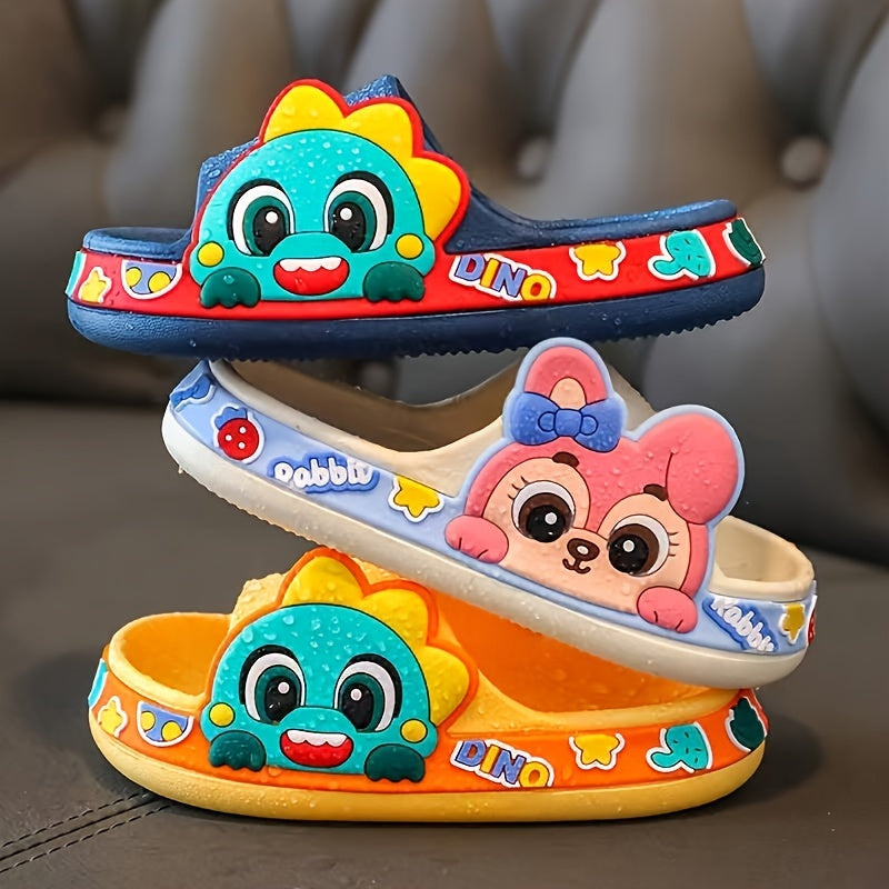 JIAGEYA Boys Cartoon Slippers Non Slip Lightweight Open Toe Slippers