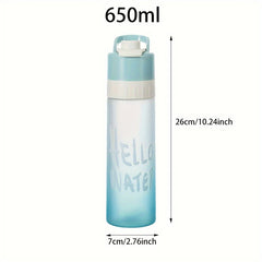 650ml Spray Water Bottle Large Capacity Portable Sport Bottle