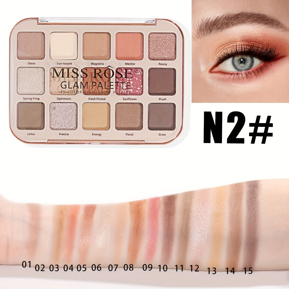 15 Color Matte & Glitter Eyeshadow Palette