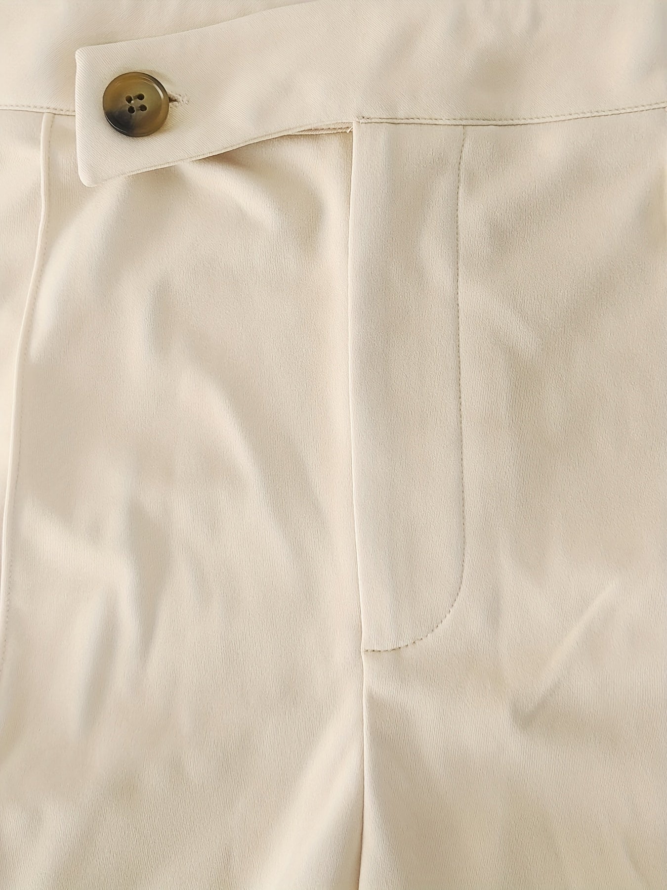  Wide Leg Trousers High Rise Solid Stretch Pants