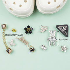 11 Pcs Bling Punk Goth Shoe Charms For Clog Slippers Party Favor