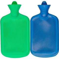 2pcs Natural Rubber BPA Hot Water Bottles Durable Hot Water Bag for Thermal