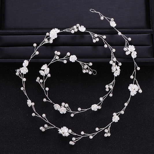 Faux Pearl & Flower Bridal Hair Vine