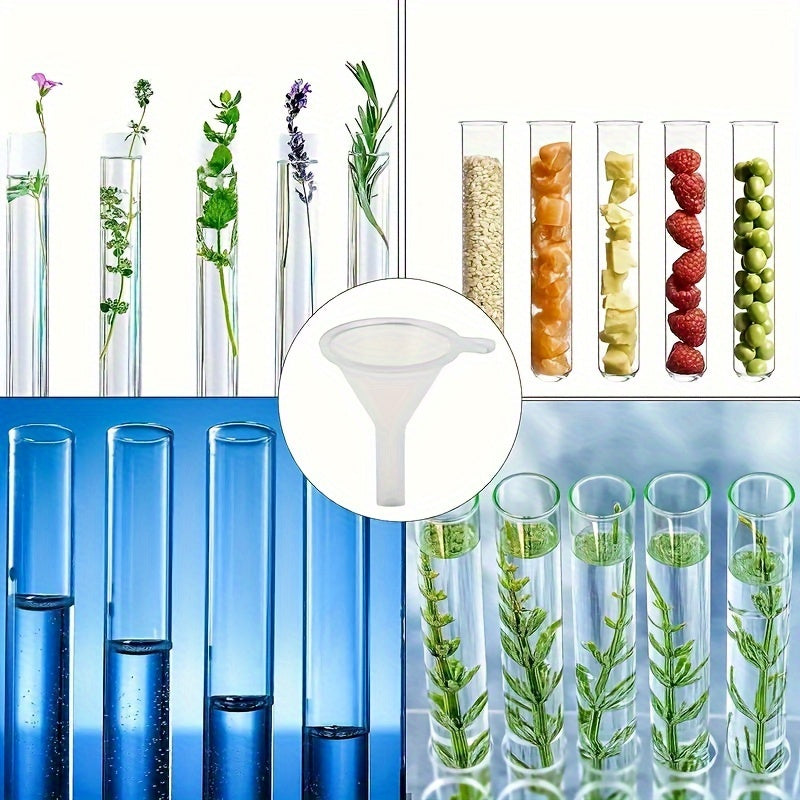 3pcs Transparent Plastic Test Tubes with Stoppers