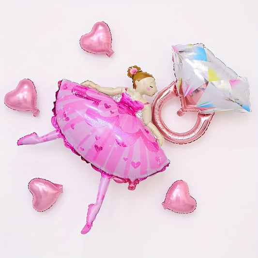 Aluminum Film Ballet Dancing Lady Balloon Decoration